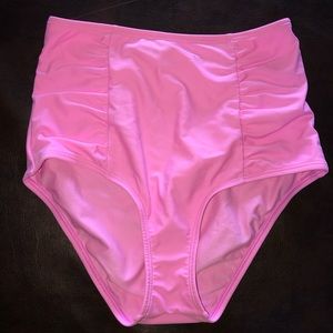 pink Aerie high waisted bikini bottoms
